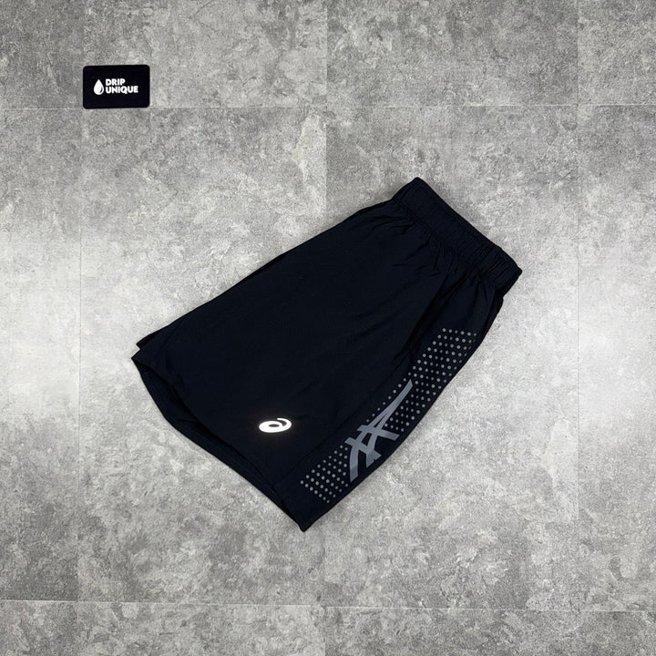 Asics Icon Performance Shorts Black / Grey, Asics Shorts, dripuniqueuk