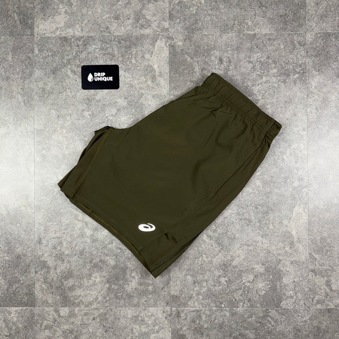 Asics Icon Shorts 7” Brown, asics icon shorts, dripuniqueuk
