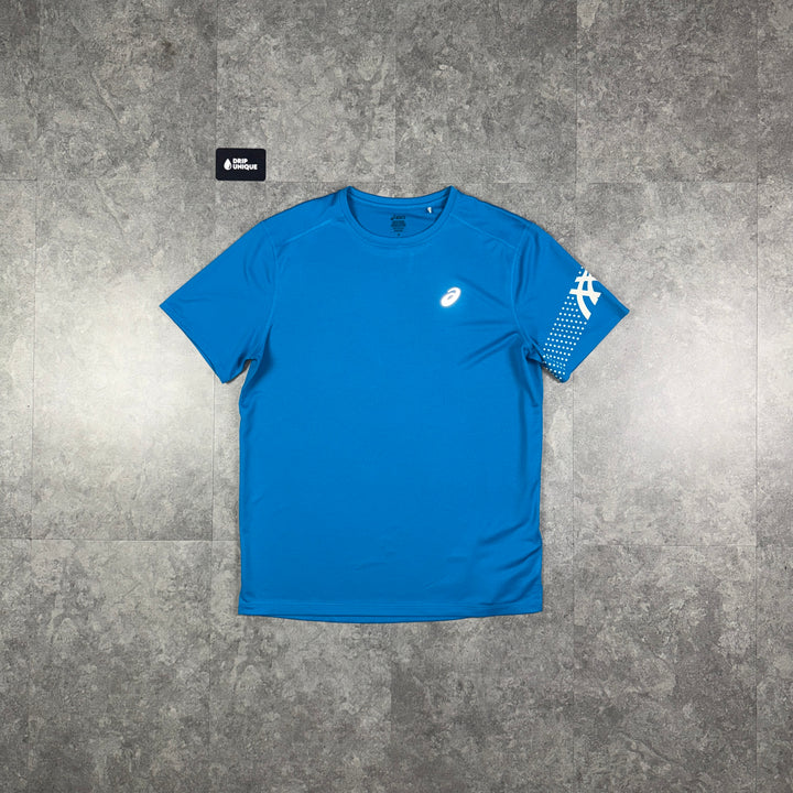 Asics Icon T-Shirt Aegean Blue, asics tshirt, dripuniqueuk