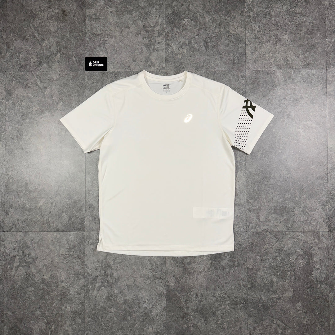 Asics Icon T-Shirt Cream & Brown, asics tshirt, dripuniqueuk