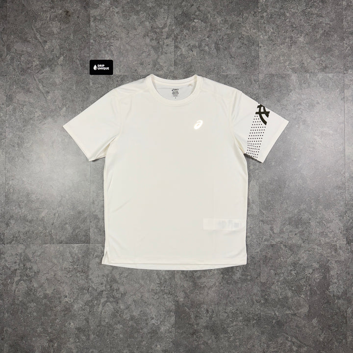 Asics Icon T-Shirt Cream & Brown, asics tshirt, dripuniqueuk