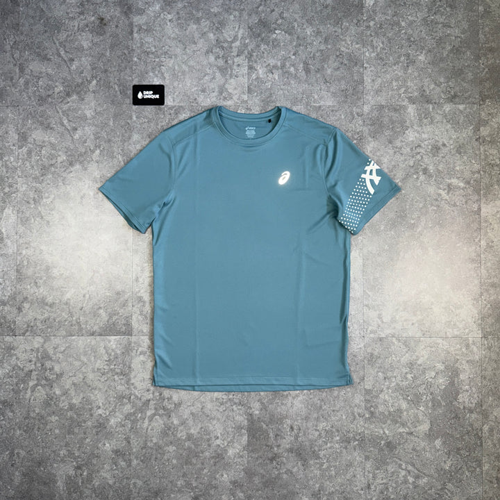 Asics Icon T-Shirt Foggy Teal, asics tshirt, dripuniqueuk