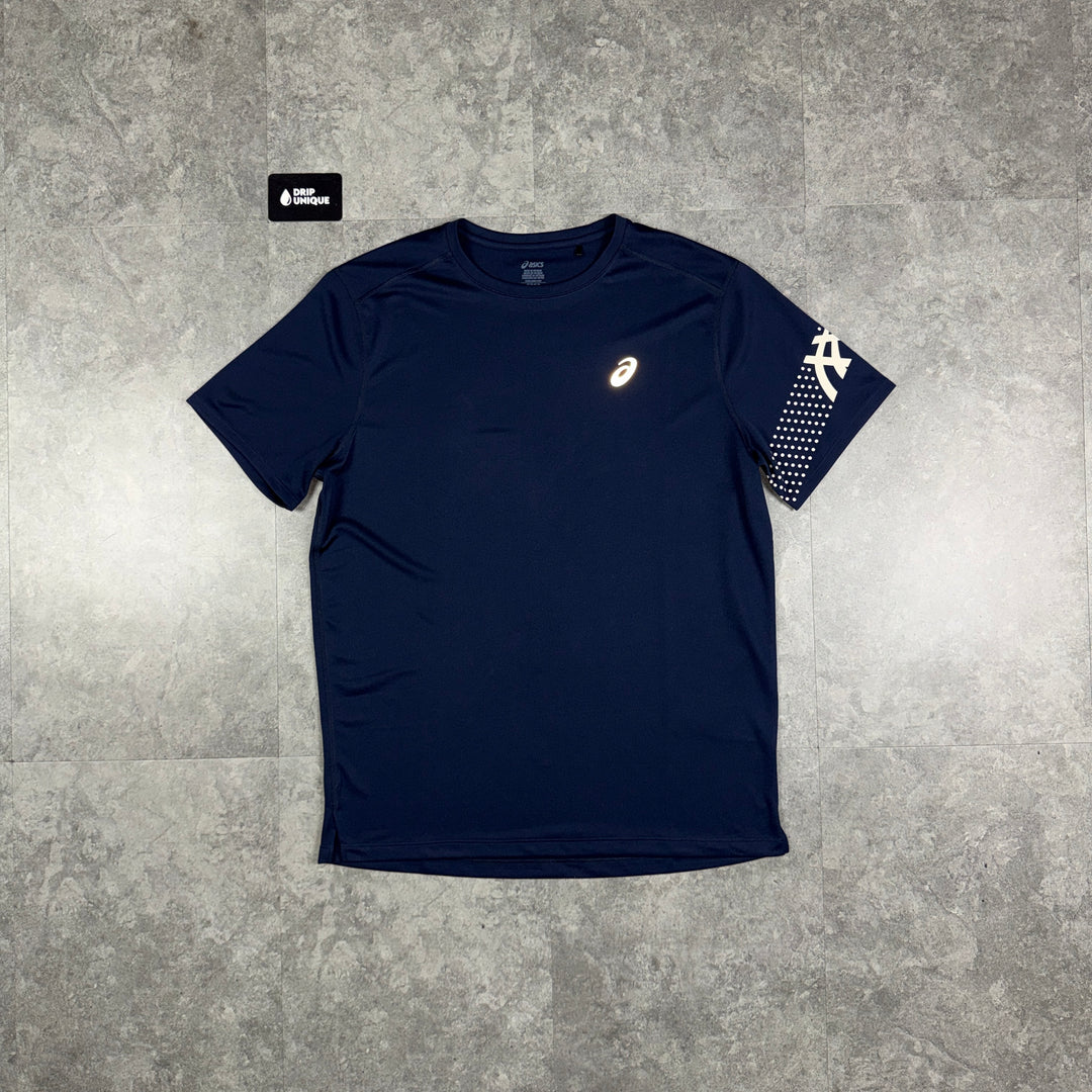 Asics Icon T-Shirt Navy, asics t-shirts, dripuniqueuk