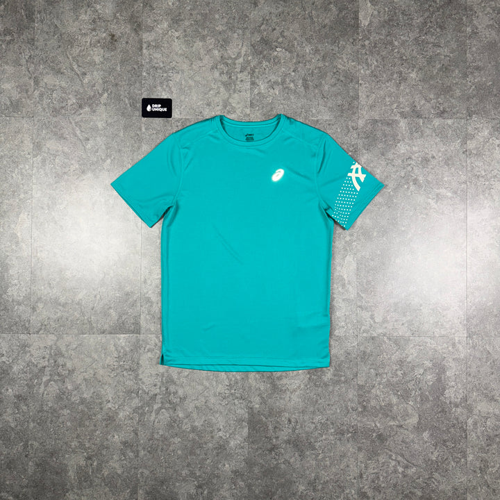 Asics Icon T-Shirt Teal, asics tshirt, dripuniqueuk