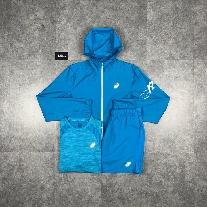 Asics Icon Windrunner Aegean Blue Bundle, asics set, dripuniqueuk