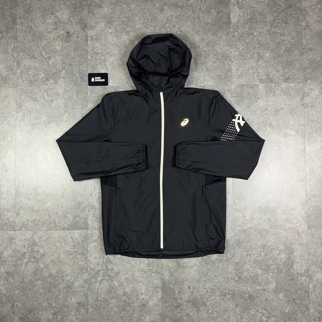 Asics Icon Windrunner Jacket Black, asics jacket, dripuniqueuk