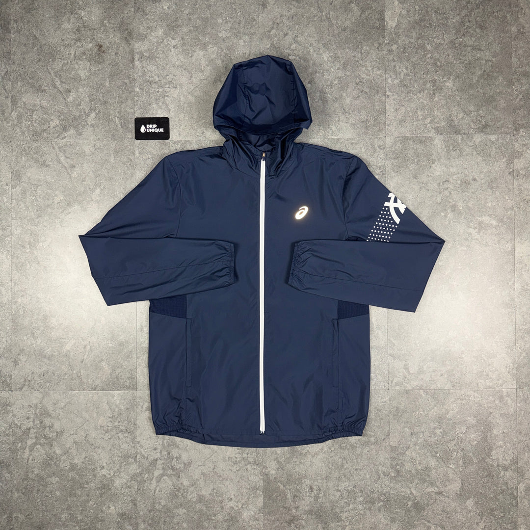 Asics Icon Windrunner Jacket Midnight Navy, asics jacket, dripuniqueuk