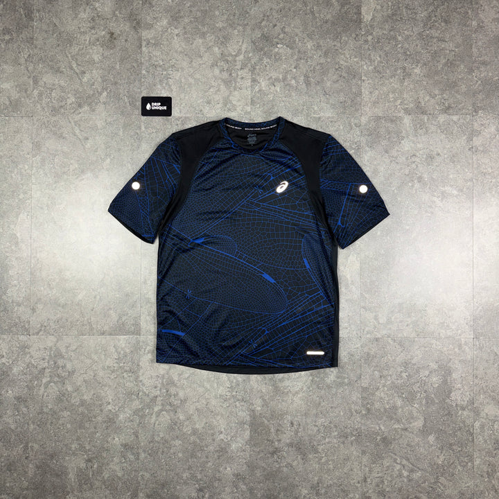 Asics Road All Over Print T-Shirt Blue, asics tshirt, dripuniqueuk