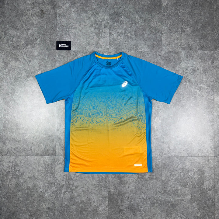 Asics Road Fade T-Shirt Dark Teal / Yamabuki Orange, asics tshirt, dripuniqueuk