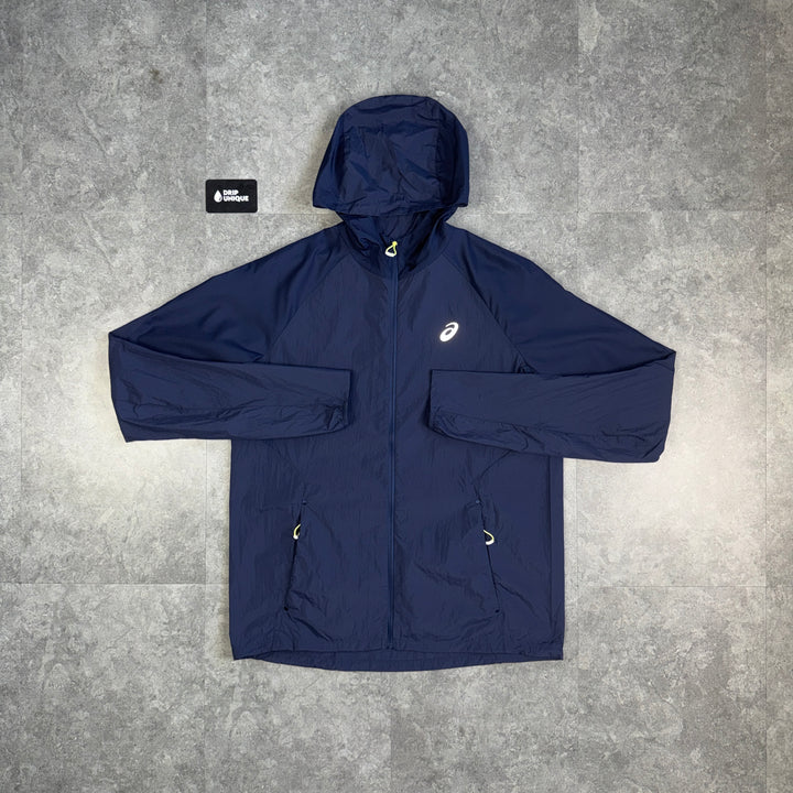Asics Road Windrunner Jacket Midnight Navy, asics jacket, dripuniqueuk
