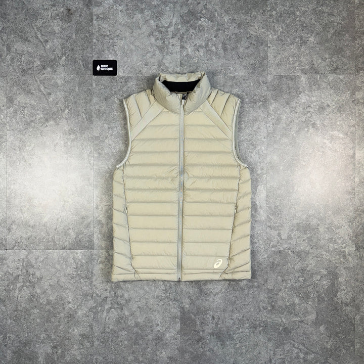 Asics Run Gilet Beige, asics gilet, dripuniqueuk