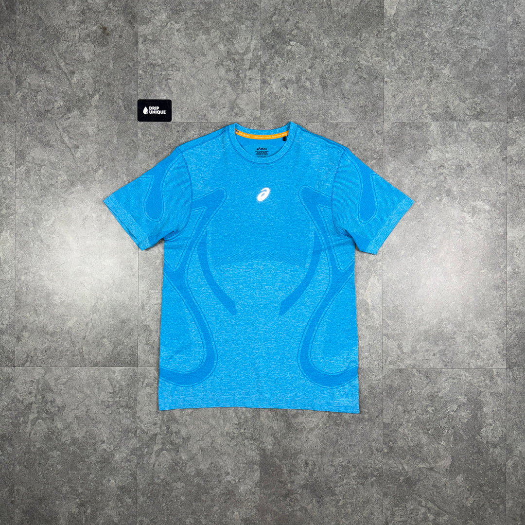 Asics Seamless Performance T-Shirt Aegean Blue, asics tshirt, dripuniqueuk