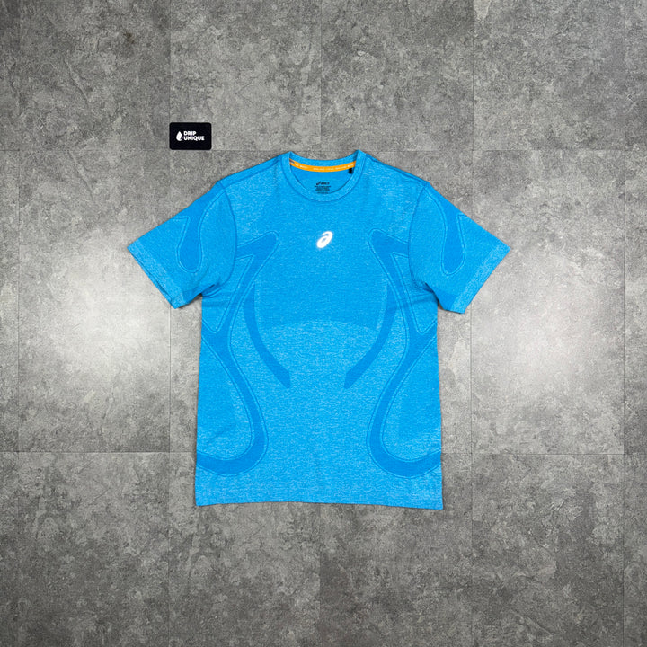 Asics Seamless Performance T-Shirt Aegean Blue, asics tshirt, dripuniqueuk