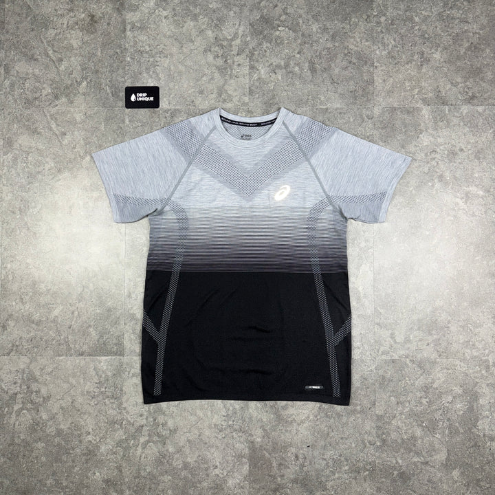 Asics Seamless Performance T-Shirt Black / Grey, Asics T Shirt, dripuniqueuk