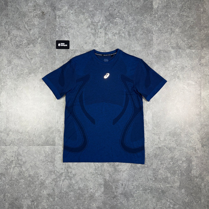 Asics Seamless Performance T-Shirt Midnight Navy, asics seamless tshirt, dripuniqueuk