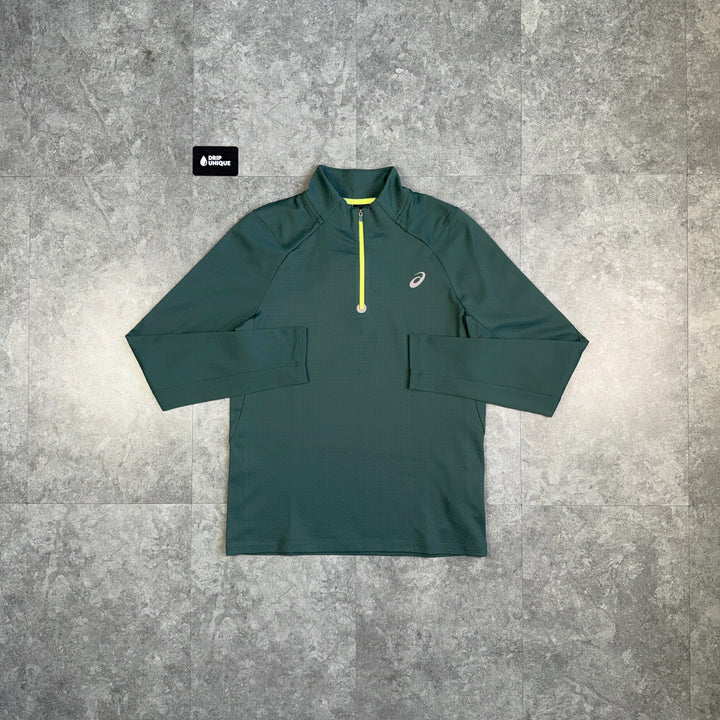 Asics Therma 1/4 Zip Forest Green, asics 1/4 zip, dripuniqueuk