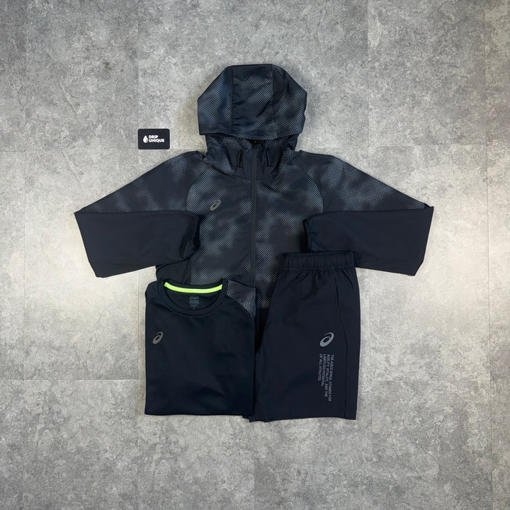 Asics Waterproof Camo Windrunner Black Bundle, asics set, dripuniqueuk