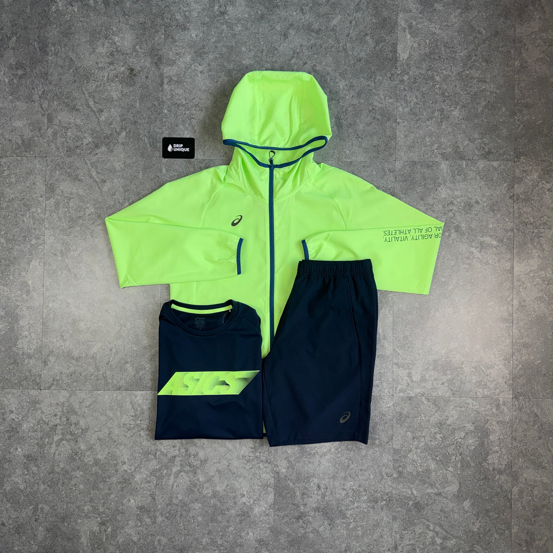 Asics Waterproof Windrunner Neon Bundle, asics set, dripuniqueuk