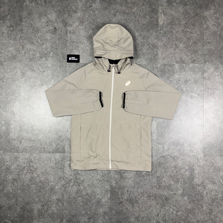 Asics Woven Windrunner Jacket Beige, asics jacket, dripuniqueuk