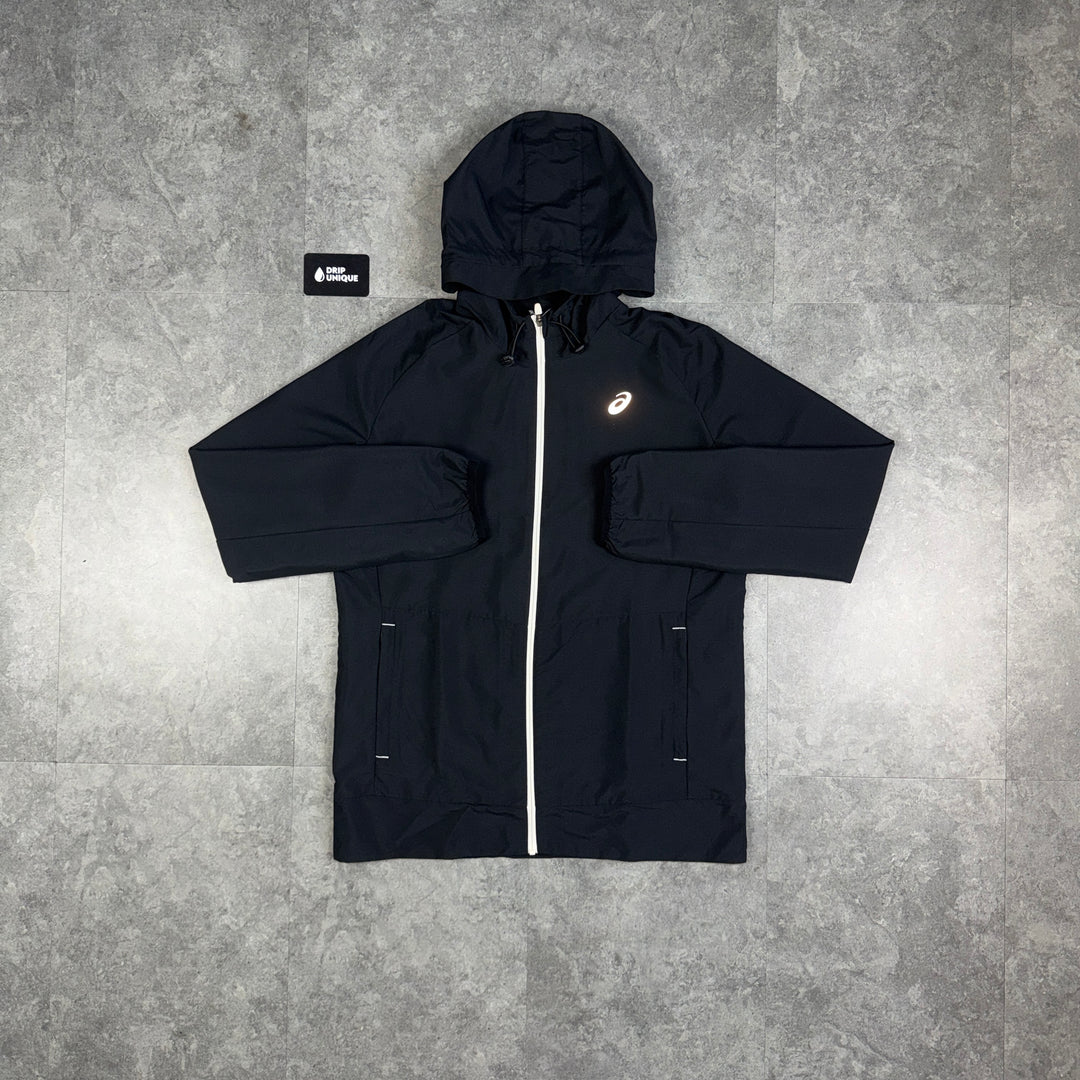 Asics Woven Windrunner Jacket Black, asics jacket, dripuniqueuk