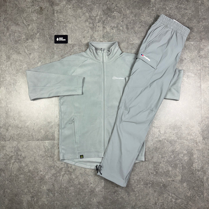 Berghaus Anwick Fleece Full Zip Grey & Grey Theran Plus Pants Set, dripuniqueuk