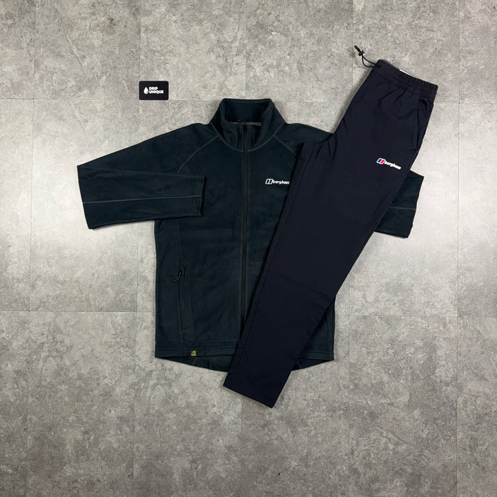 Berghaus Arnside Fleece Full Zip Black & Black Theran Plus Pants Set, berghaus set, dripuniqueuk