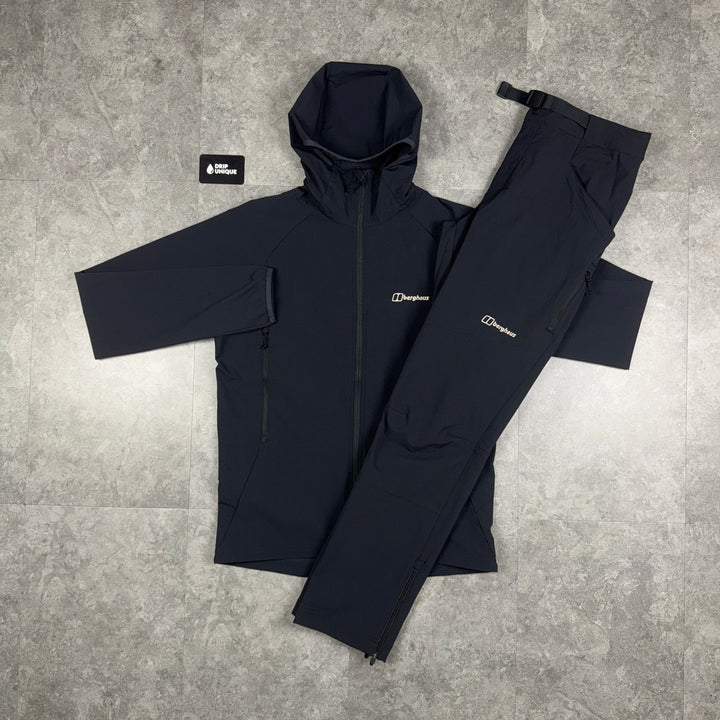 Berghaus Skelbo Jacket Black & Black Skelbo Plus Pants Set, dripuniqueuk
