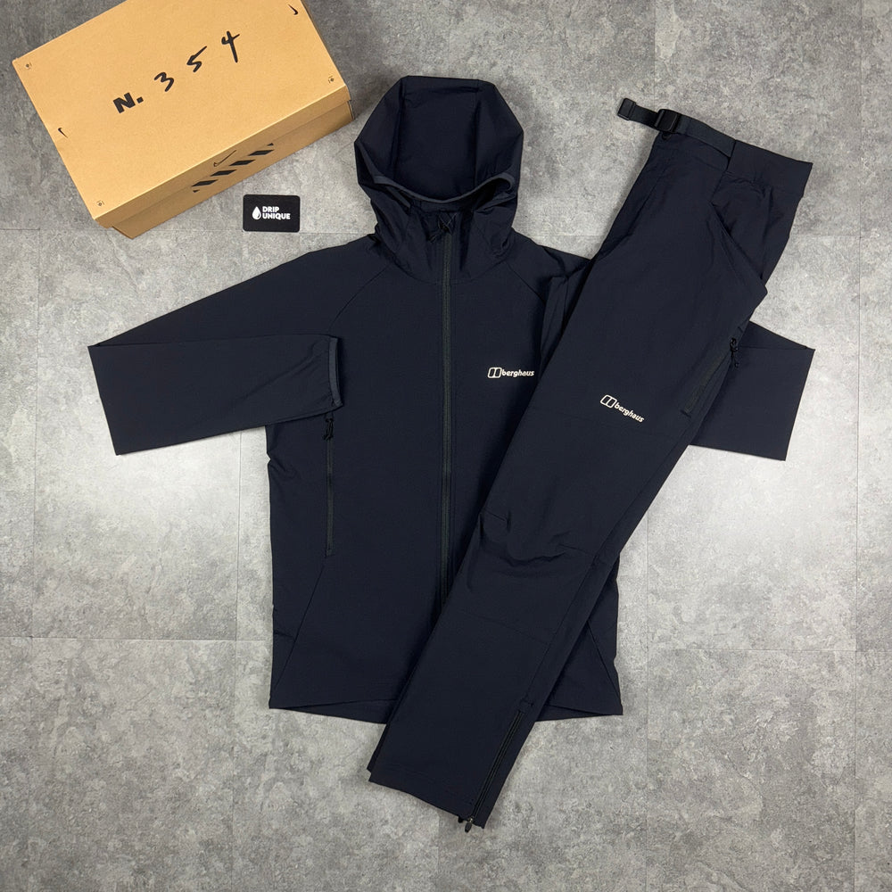 Berghaus Skelbo Jacket Black & Black Skelbo Plus Pants Set, dripuniqueuk
