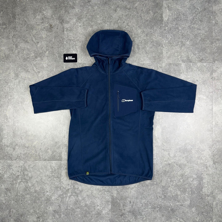 Berghaus Tathwell Fleece Hooded Jacket Navy Blue, Berghaus Jacket, dripuniqueuk