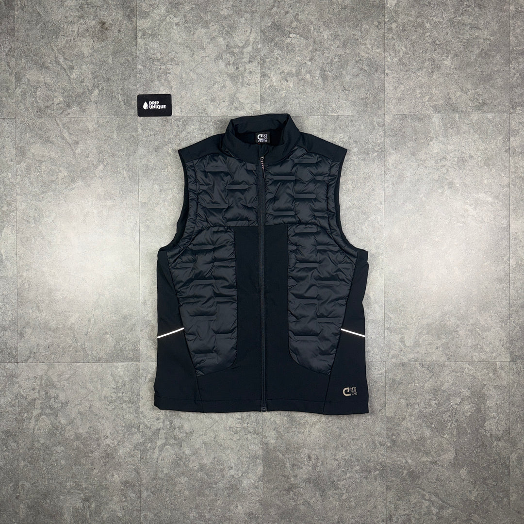Cruyff Reflect Gilet Black, cruyff gilet, dripuniqueuk