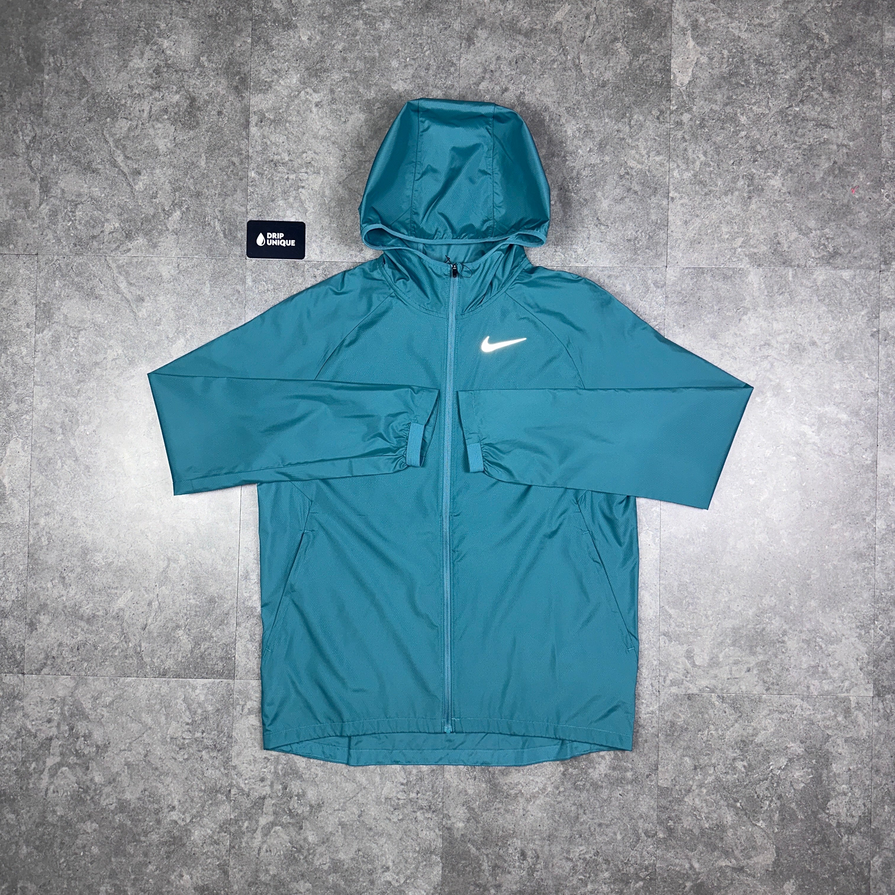 green blue nike windbreaker