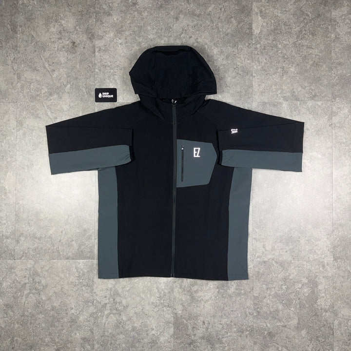 Erza Active Glide Windrunner Jacket Black, dripuniqueuk