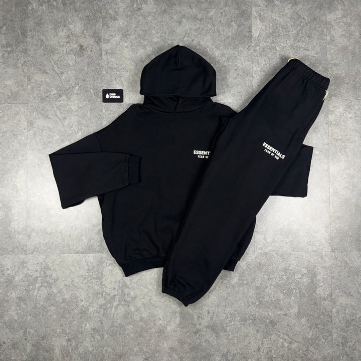 Essentials FW24 Tracksuit Jet Black, essentials set, dripuniqueuk