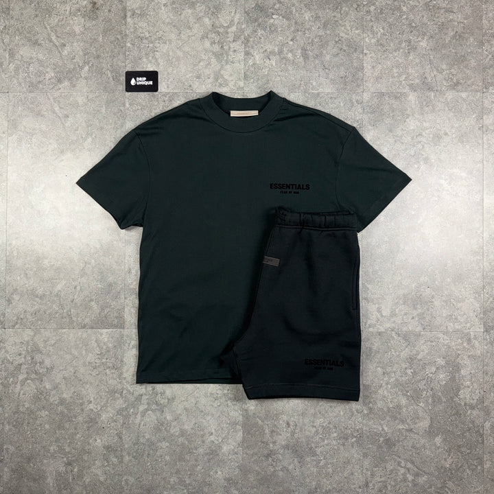 Essentials SS22 T-Shirt Limo & Limo Shorts Set, essentials set, dripuniqueuk