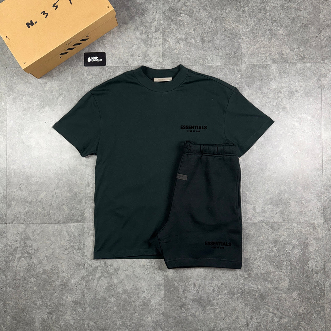Essentials SS22 T-Shirt Limo & Limo Shorts Set, essentials ss22 set, dripuniqueuk