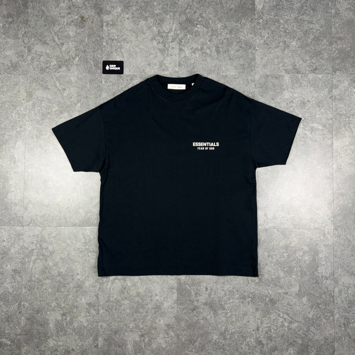 Essentials T-Shirt Jet Black, essentials tshirt, dripuniqueuk