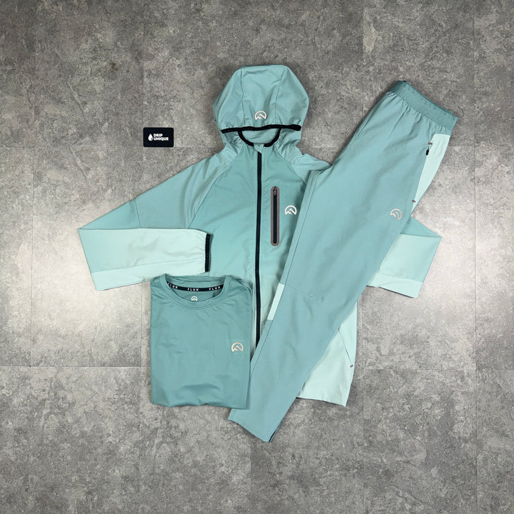 Flux Gradient Windrunner Sage Green & Gradient Pants Bundle, flux set, dripuniqueuk