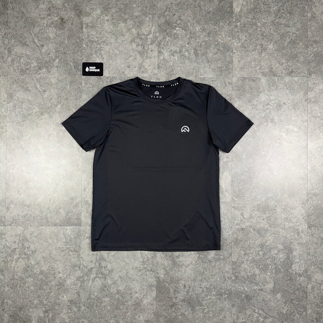 Flux Graphic Logo T-Shirt Black, flux tshirt, dripunqueuk