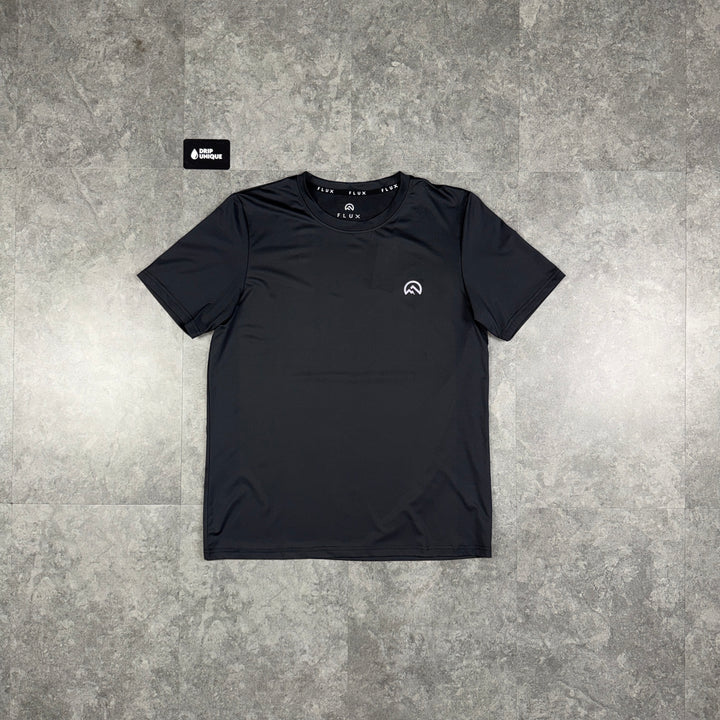 Flux Graphic Logo T-Shirt Black, flux tshirt, dripunqueuk
