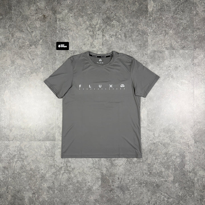 Flux Graphic Logo T-Shirt Grey, flux tshirt, dripuniqueuk