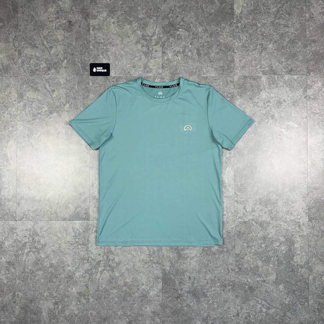 Flux Graphic Logo T-Shirt Sage Green, flux tshirt, dripuniqueuk