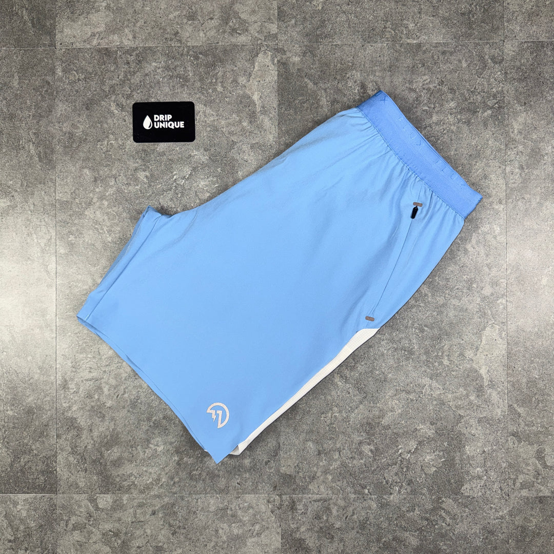 Flux Tech Shorts Baby Blue, flux shorts, dripuniqueuk
