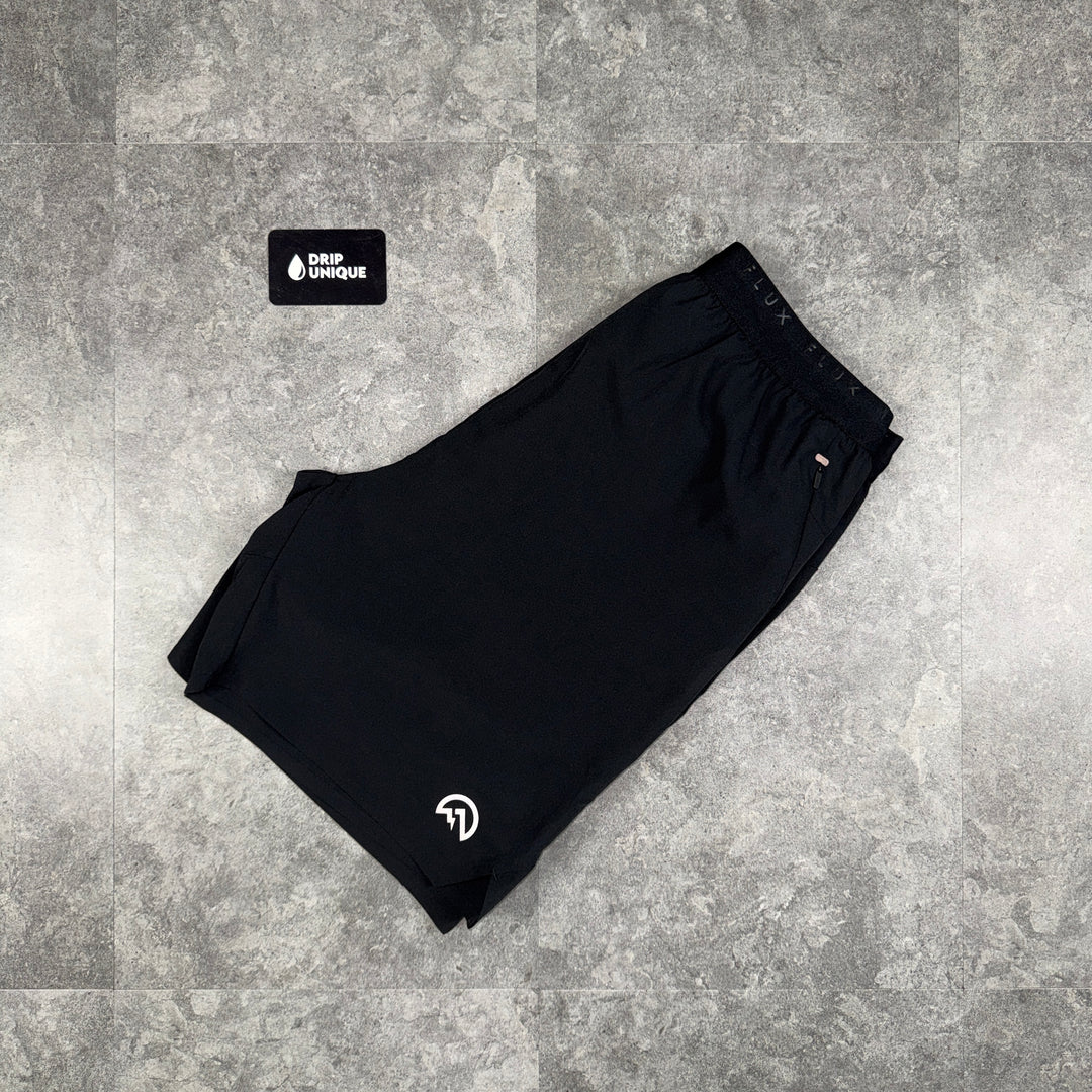 Flux Tech Shorts Black, flux shorts, dripuniqueuk