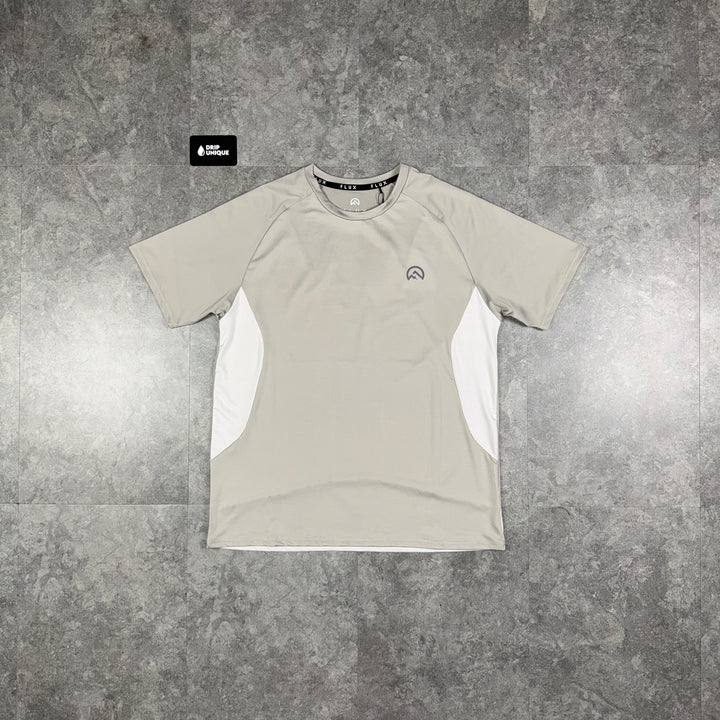 Flux Tech T-Shirt Concrete / Silver, flux tshirt, dripuniqueuk