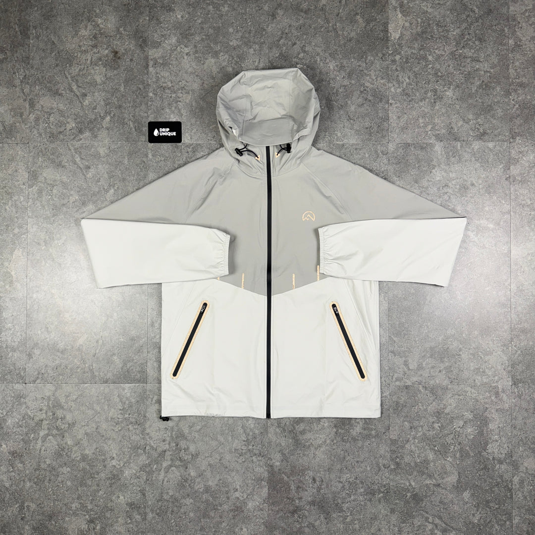 Flux Waterproof Madge Windrunner Jacket Concrete / Silver, flux jacket, dripuniqueuk
