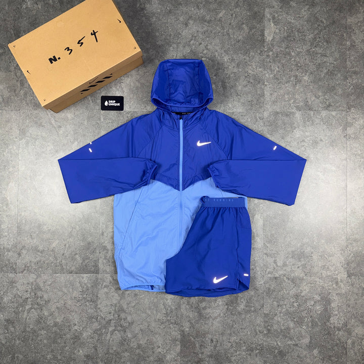 Nike Stride UV Windrunner Jacket Royal Pulse & Royal Pulse Flex Stride Shorts Set