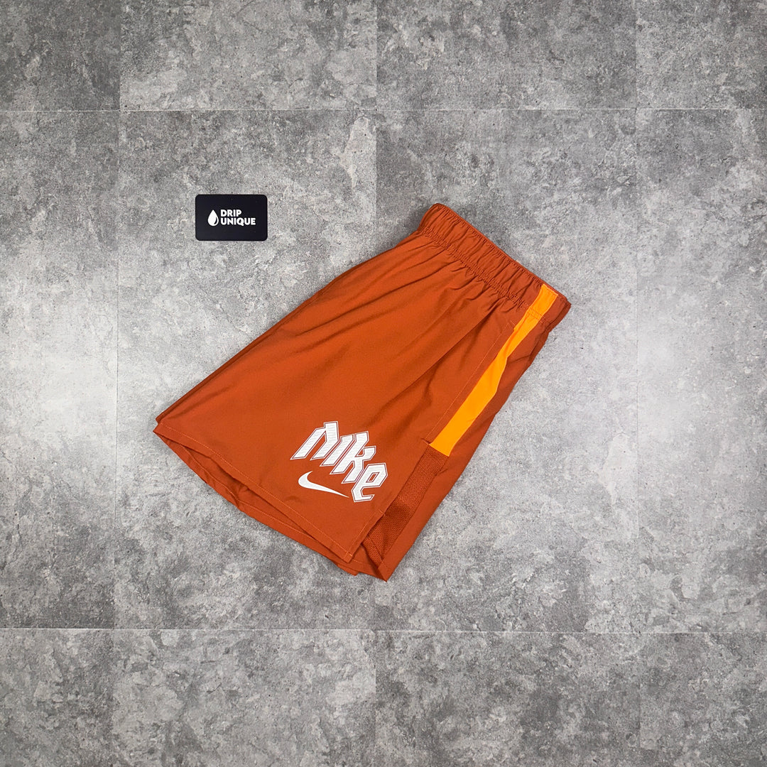 Men's Nike Dri-Fit Print Shorts 5” Dark Russet, Nike Dri Fit Shorts, dripuniqueuk