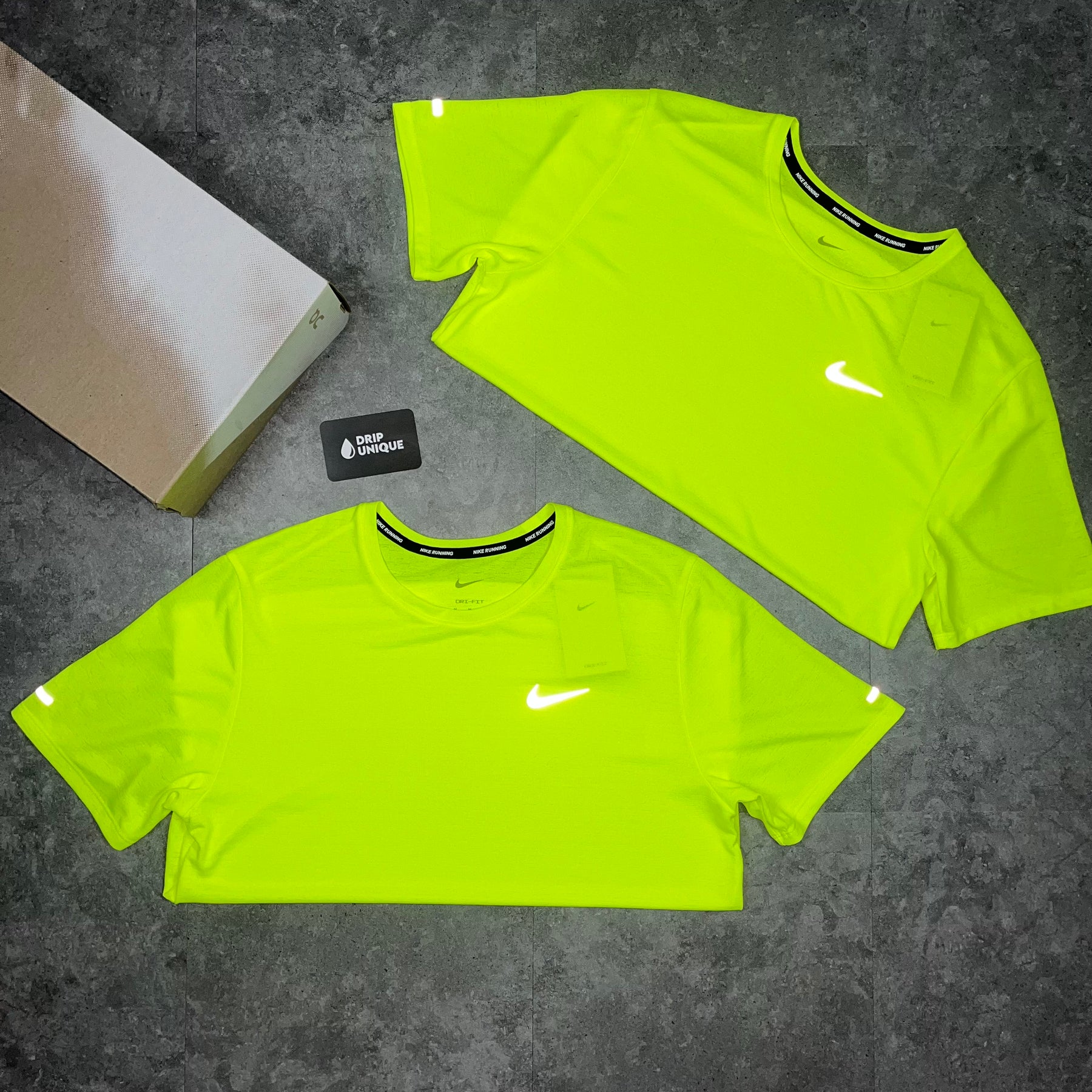 Nike dri fit neon green discount