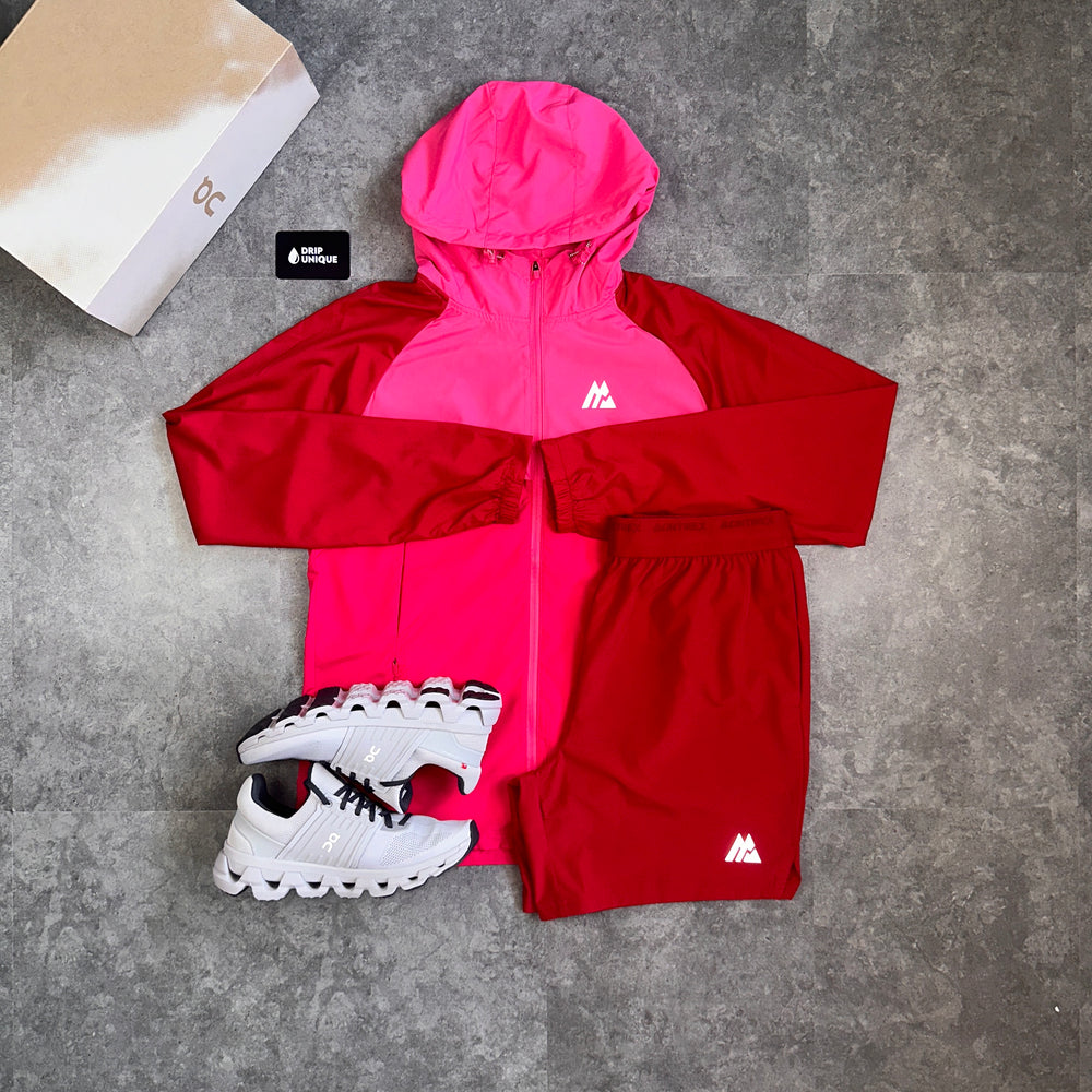 Montirex Breeze Windrunner Burgundy & Burgundy Fly 2.0 Shorts Set, Montirex Set, dripuniqueuk