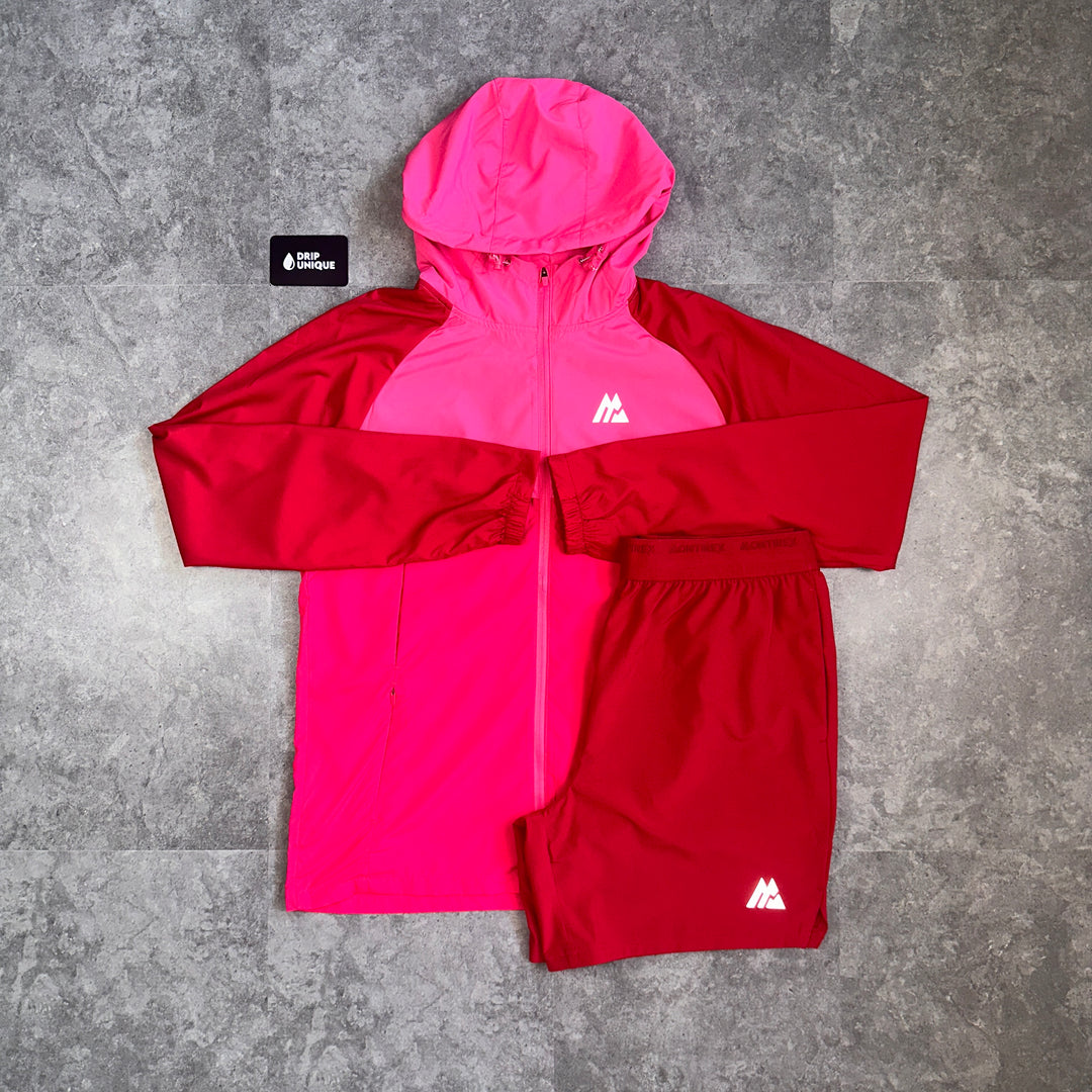 Montirex Breeze Windrunner Burgundy & Burgundy Fly 2.0 Shorts Set, Montirex Sets, dripuniqueuk